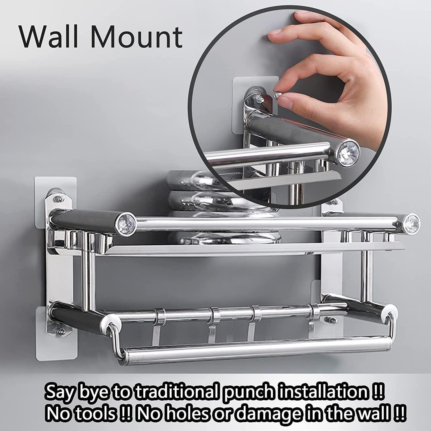 Wall Mount Screw Hooks for Kitchen Bathroom Bedroom Living Room (10 Pcs) install easily with heavy-duty adhesive—just press onto the wall. No tools, no holes, and no wall damage required for secure installation.