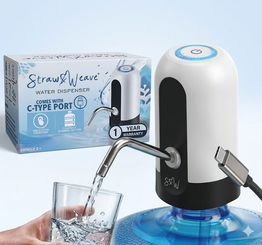 Premium Wireless Automatic Water Dispenser Bottle Pump – 1200mAh USB Rechargeable Portable Drinking Water Dispenser with Food-Grade Silicone Hose & Stainless Steel Outlet for 20 litre Universal Bottles with Low Noise & High Efficiency