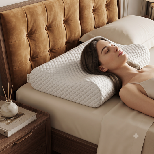 NESTORA Orthopaedic Memory Foam Pillow — Premium Cervical Support for Deep, Restorative Sleep