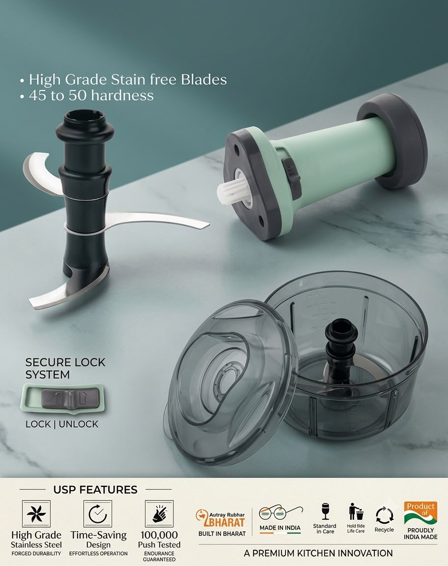 Artifact Pro-Series: 800ml Manual Vegetable & Food Chopper ⚡️