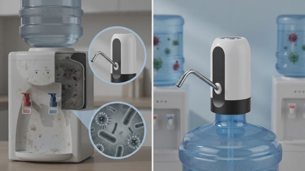 Premium Wireless Automatic Water& Oil Dispenser Bottle Pump – 1200mAh USB Rechargeable Portable  Dispenser for Home & Office with Food-Grade Silicone Hose & Stainless Steel Outlet for 20 litre Universal Bottles with Low Noise & High Efficiency