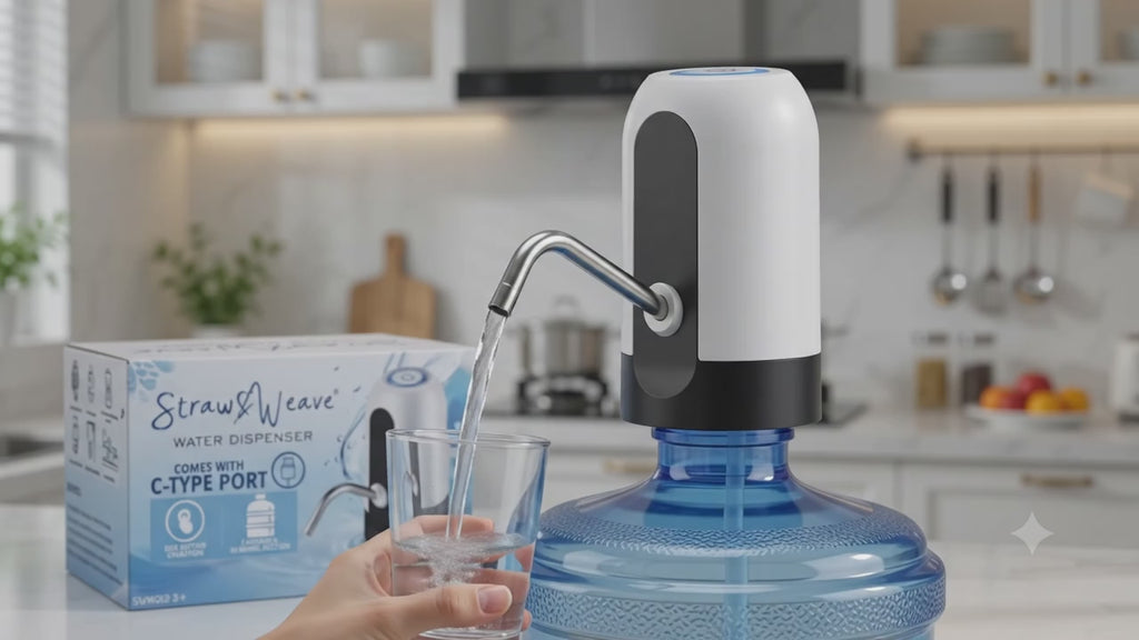 Premium Wireless Automatic Water Dispenser Bottle Pump – 1200mAh USB Rechargeable Portable Drinking Water Dispenser with Food-Grade Silicone Hose & Stainless Steel Outlet for 20 litre Universal Bottles with Low Noise & High Efficiency